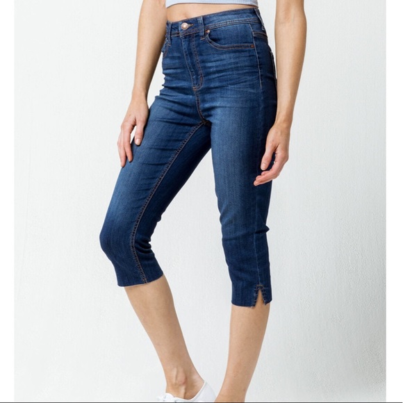 NWT Sky and Sparrow Super Crop Denim Capri Jeans - Picture 2 of 7